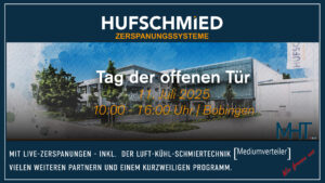 Banner der Einladung zum Tag der offenen Tür bei Hufschmied mit MHT